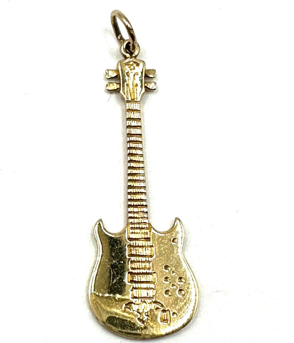 14k Yellow Gold Electric Guitar Pendant